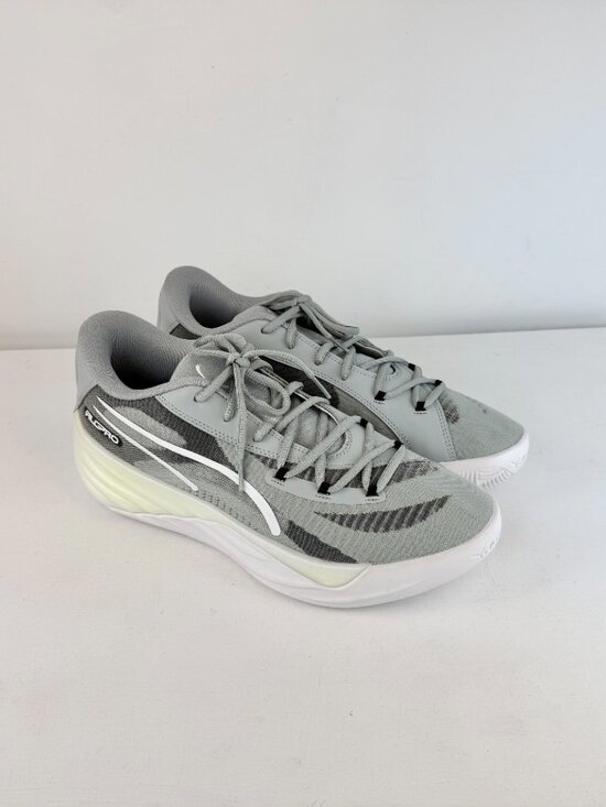 Men\'s 11.5 - Puma ALL Pro Nitro Team Gray Canvas Basketball Shoes - 379081-05 main image 6